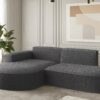 Ecksofa Designer, Sofa L form MODENA STUDIO stoff Loop