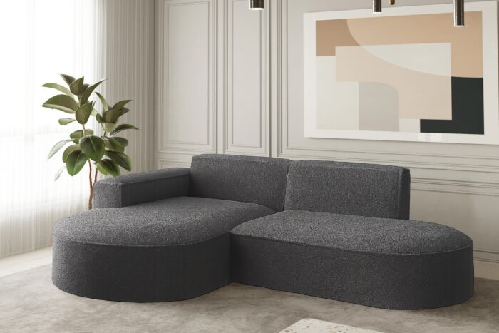 Ecksofa Designer, Sofa L form MODENA STUDIO stoff Loop