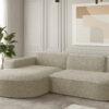 Ecksofa Designer, Sofa L form MODENA STUDIO stoff Loop
