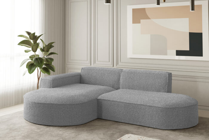 Ecksofa Designer, Sofa L form MODENA STUDIO stoff Loop