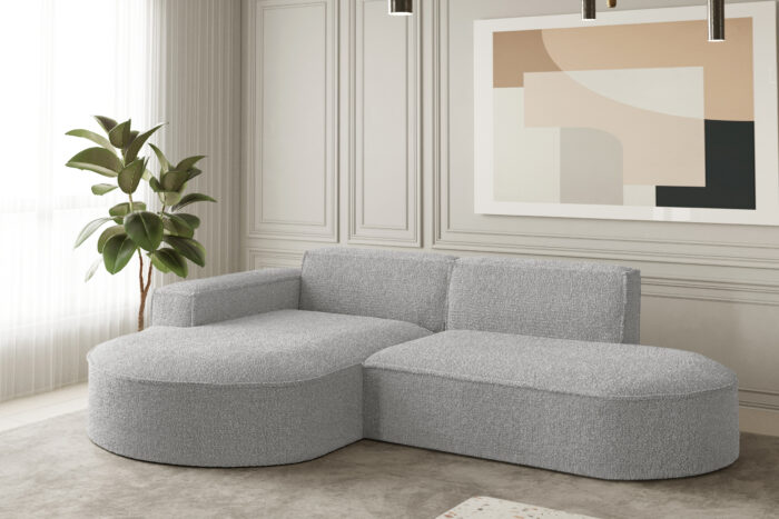 Ecksofa Designer, Sofa L form MODENA STUDIO stoff Loop