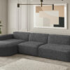 Ecksofa Designer, Sofa L form MODENA stoff Loop