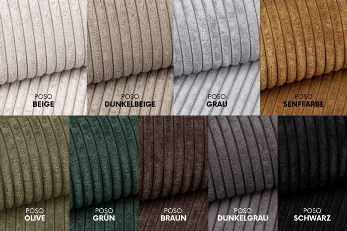 Ecksofa mit schlaffunktion und bettkasten, Sofa U-form, Couch U-form BEST Dicker Cord