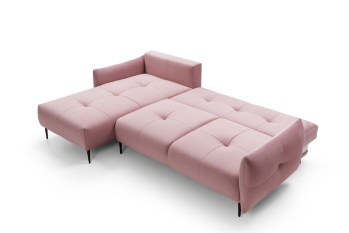 Ecksofa mit schlaffunktion und bettkasten, Desing eckouch SPEZIA stoff Solar