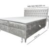 Boxspringbett mit bettkasten und matratze+topper, Schlafzimmerbett GLACIO Schwarz