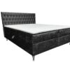 Boxspringbett mit bettkasten und matratze+topper, Schlafzimmerbett GLACIO Schwarz