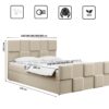 Boxspringbett mit bettkasten matratze topper Zephyr viele Farben