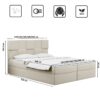 Boxspringbett mit bettkasten und matratze + topper CLARA stoff Velvet