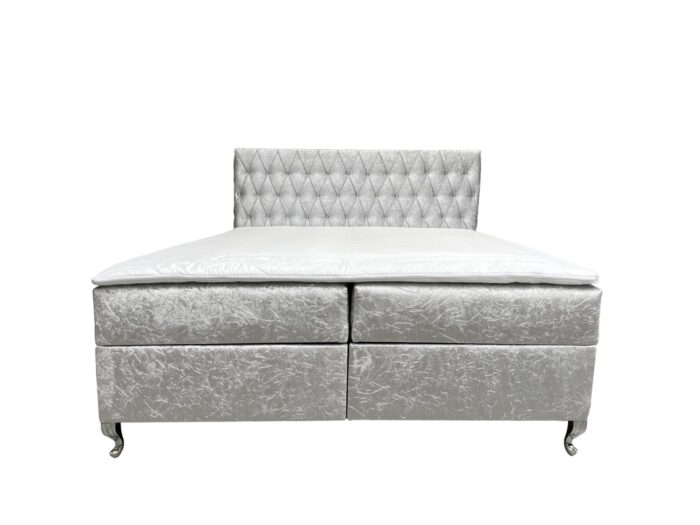 Boxspringbett mit bettkasten und matratze+topper, Schlafzimmerbett GLACIO Schwarz