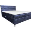 Boxspringbett mit bettkasten und matratze+topper, Schlafzimmerbett GLACIO Schwarz