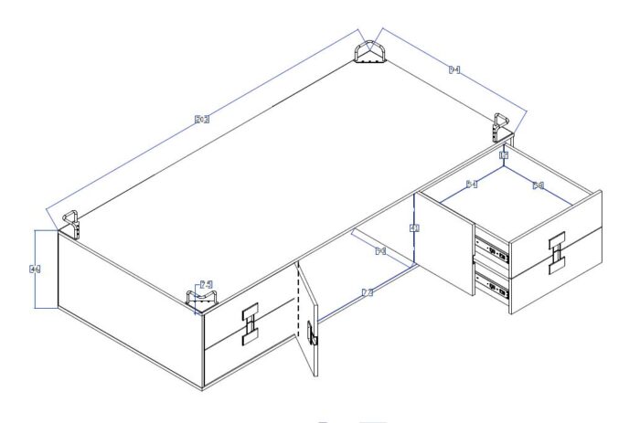 Kinderbetten Jugendbetten mit matratze und Schublade INDEX 15