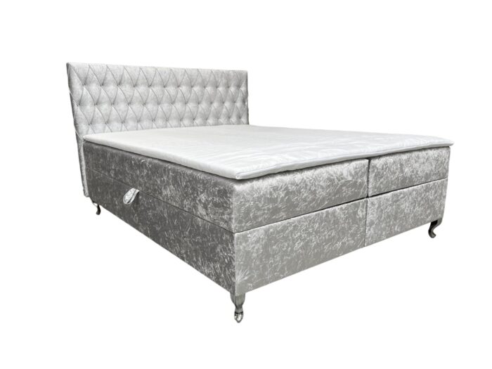 Boxspringbett mit bettkasten und matratze+topper, Schlafzimmerbett GLACIO Schwarz