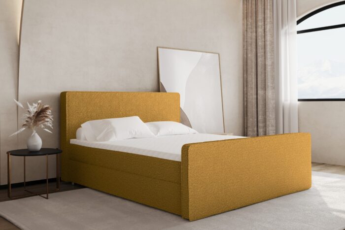 Boxspringbett mit bettkasten matratze topper LAGUNE stoff Loop viele Farben