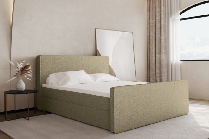 Boxspringbett mit bettkasten matratze topper LAGUNE stoff Loop viele Farben