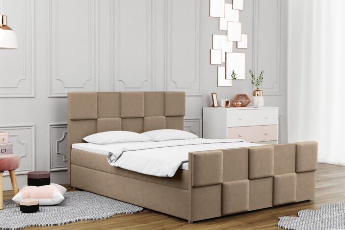 Boxspringbett mit bettkasten matratze topper Zephyr viele Farben