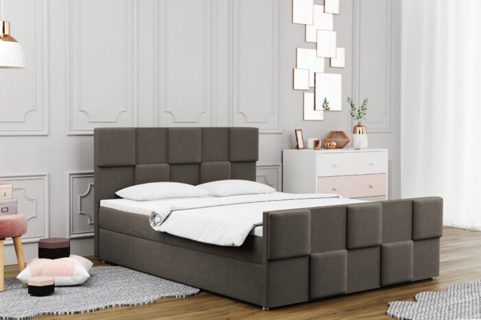Boxspringbett mit bettkasten matratze topper Zephyr viele Farben