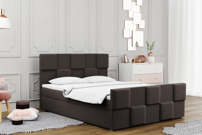 Boxspringbett mit bettkasten matratze topper Zephyr viele Farben