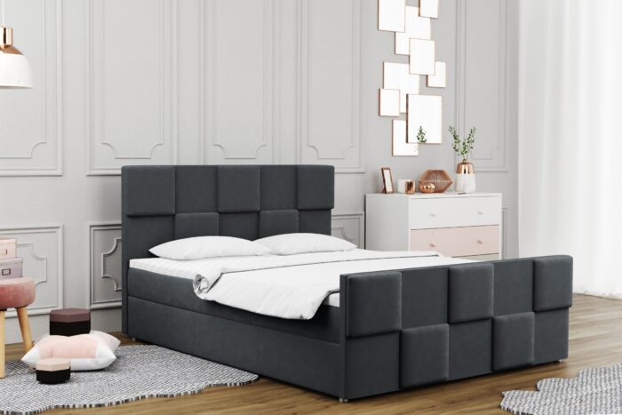 Boxspringbett mit bettkasten matratze topper Zephyr viele Farben
