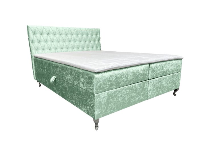 Boxspringbett mit bettkasten und matratze+topper, Schlafzimmerbett GLACIO Schwarz