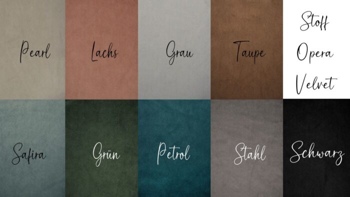 Ecksofa Eckcouch Corner 246cm PULA stoff Opera Velvet