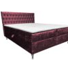 Boxspringbett mit bettkasten und matratze+topper, Schlafzimmerbett GLACIO Schwarz