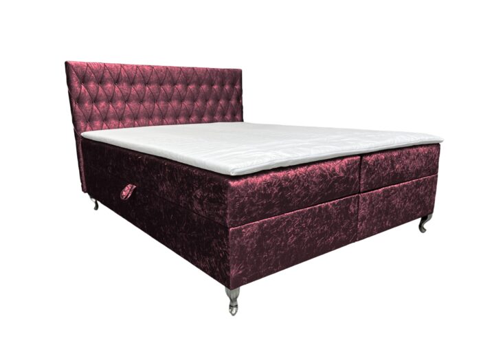 Boxspringbett mit bettkasten und matratze+topper, Schlafzimmerbett GLACIO Schwarz