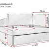 wymiar Kinderbett Kindersofa mit schlaffunktion und bettkasten, wachsendes Bett WINNIE Orange-Black