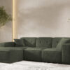 Ecksofa, Eckcouch, Ecksofa L-Form, Gestepptes Eckcouch PULA stoff Antic