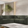 Ecksofa Eckcouch Corner 246cm Gestepptes Eckcouch PULA stoff Antic