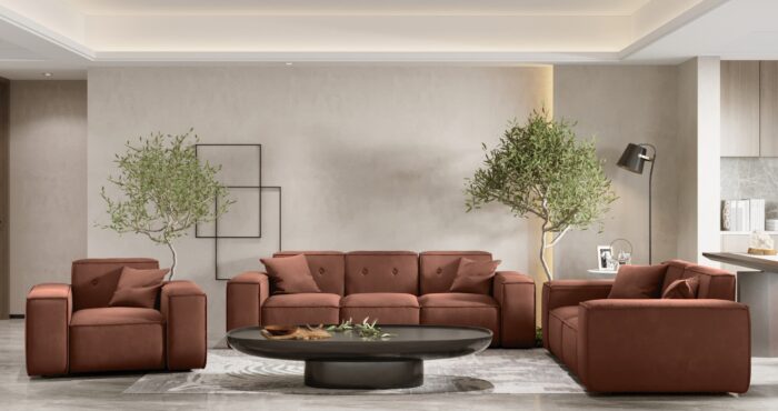 Couchesgarnituren 3+2+1 Sofagarnitur, Gestepptes Sofagarnitur PULA stoff Opera Velvet