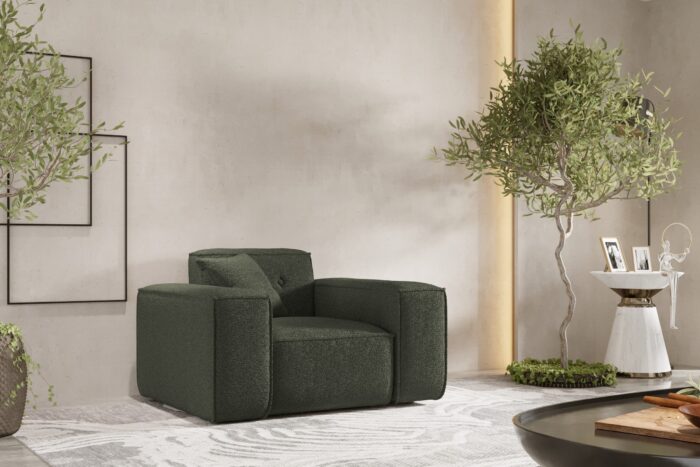 Sofa, Sessel Einsitzersofa, Gestepptes Sofa PULA stoff Antic