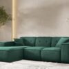 Ecksofa Eckcouch, Ecksofa L-form, Gestepptes Eckcouch PULA stoff Opera Velvet