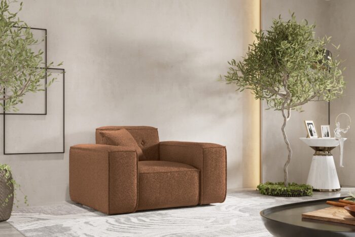 Sofa, Sessel Einsitzersofa, Gestepptes Sofa PULA stoff Antic