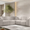 Ecksofa Eckcouch Corner 246cm Gestepptes Eckcouch PULA stoff Antic