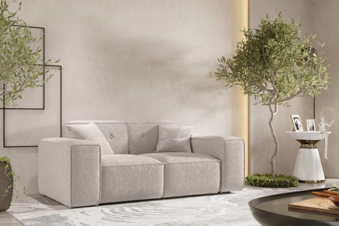 Sofa, Sessel Zweisitzersofa, Gestepptes Sofa PULA stoff Antic