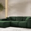 Ecksofa Eckcouch, Ecksofa L-form, Gestepptes Eckcouch PULA stoff Opera Velvet