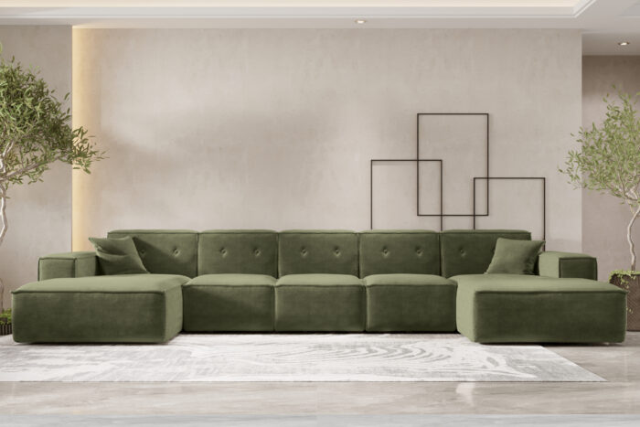 Ecksofa, Eckcouch U Extra Large 462cm PULA stoff Perfect Harmony