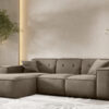 Ecksofa Eckcouch, Ecksofa L-form, Gestepptes Eckcouch PULA stoff Opera Velvet