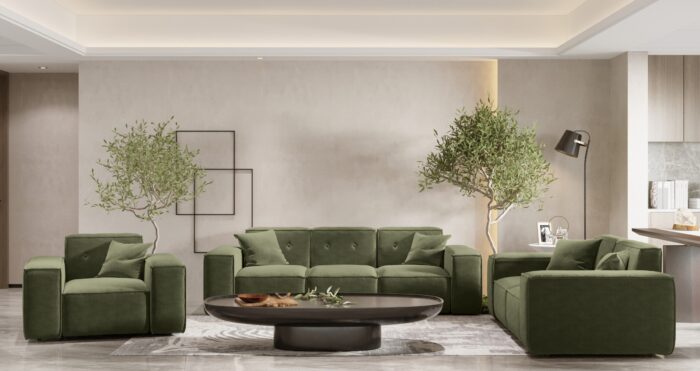 Wohnlandschaft 3+2+1 Sofagarnitur PULA stoff Perfect Harmony