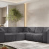 Ecksofa Eckcouch Corner 246cm Gestepptes Eckcouch PULA stoff Antic