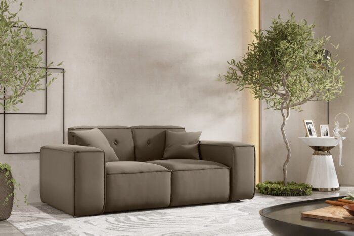 Sofa, Sessel Zweisitzersofa, Gestepptes Sofa PULA stoff Opera Velvet