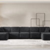 Ecksofa, Eckcouch U Extra Large 462cm, Gestepptes Eckcouch PULA stoff Antic