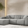 Ecksofa Eckcouch, Ecksofa L-form, Gestepptes Eckcouch PULA stoff Opera Velvet