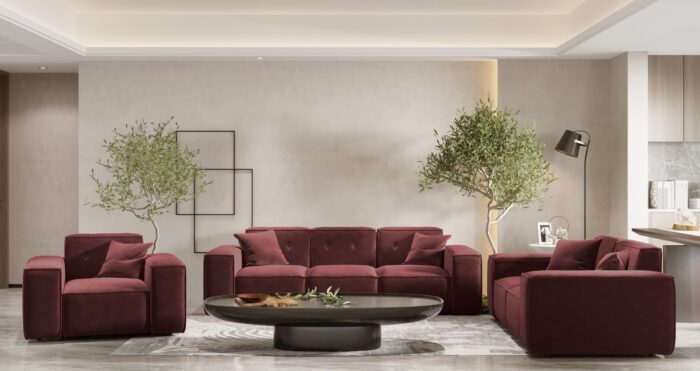 Wohnlandschaft 3+2+1 Sofagarnitur PULA stoff Perfect Harmony