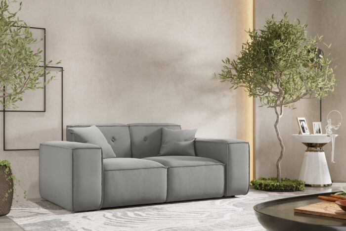 Sofa, Sessel Zweisitzersofa, Gestepptes Sofa PULA stoff Opera Velvet