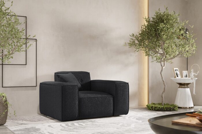 Sofa, Sessel Einsitzersofa, Gestepptes Sofa PULA stoff Antic