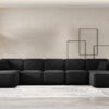 Ecksofa, Eckcouch U Extra Large 462cm, Gestepptes Eckcouch PULA stoff Opera Velvet