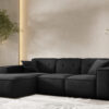 Ecksofa Eckcouch, Ecksofa L-form, Gestepptes Eckcouch PULA stoff Opera Velvet