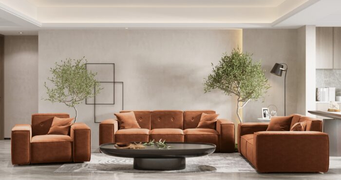 Wohnlandschaft 3+2+1 Sofagarnitur PULA stoff Perfect Harmony