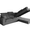 Ecksofa mit schlaffunktion und bettkasten, Schlafsofa, Sofa L Form, Couch L Form BARON stoff Brooklyn
